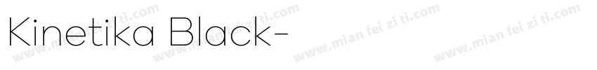 Kinetika Black字体转换